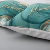 Hopomoon Marble Green Gold Throw Pillow Covers Set of 4,Luxury