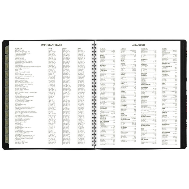 At-A-Glance – Calendario mensual planificador/Nombramiento libro 2017, 8 – 7/20,3