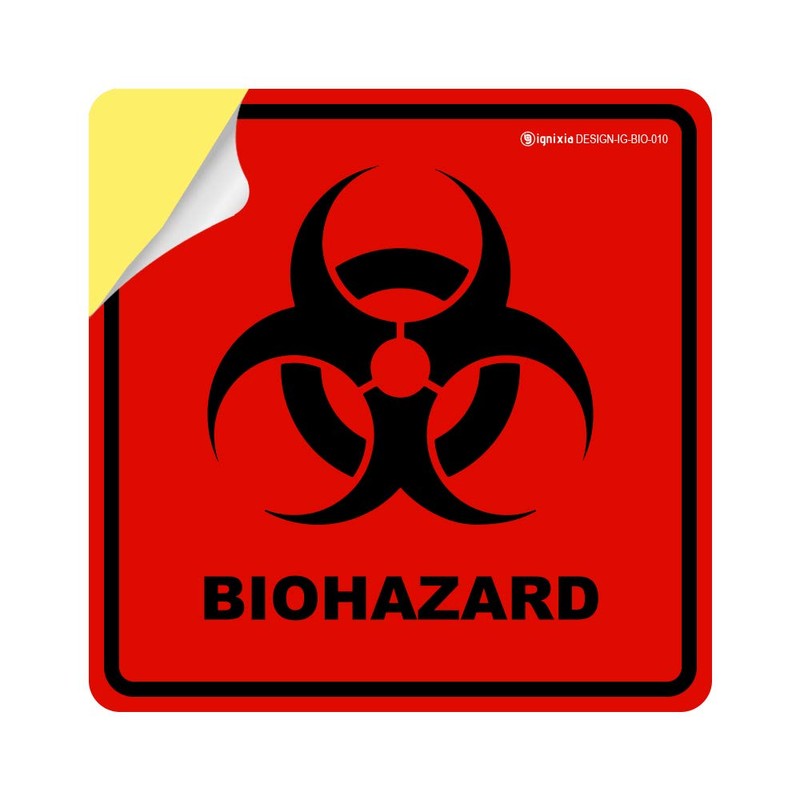 Biohazard Stickers- 5.5" x 5.5" Biohazard Labels (Pack of 10)