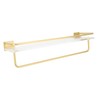 Bathroom Wall Shelf Space Aluminum and Acrylic Rustproof Punch Free