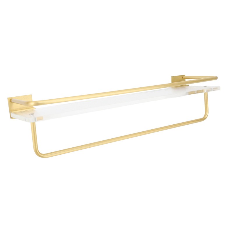 Bathroom Wall Shelf Space Aluminum and Acrylic Rustproof Punch Free