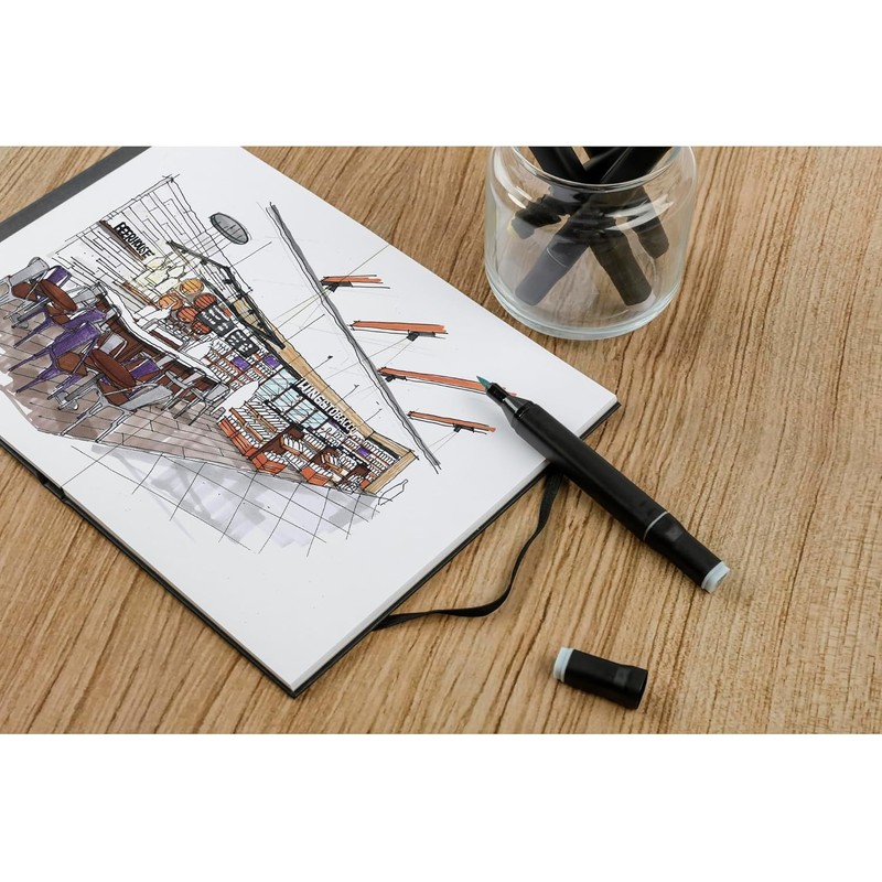 Clairefontaine 975342C Double-Sided Layout Sketchbook, 25 Sheets, DIN A5, 220g,