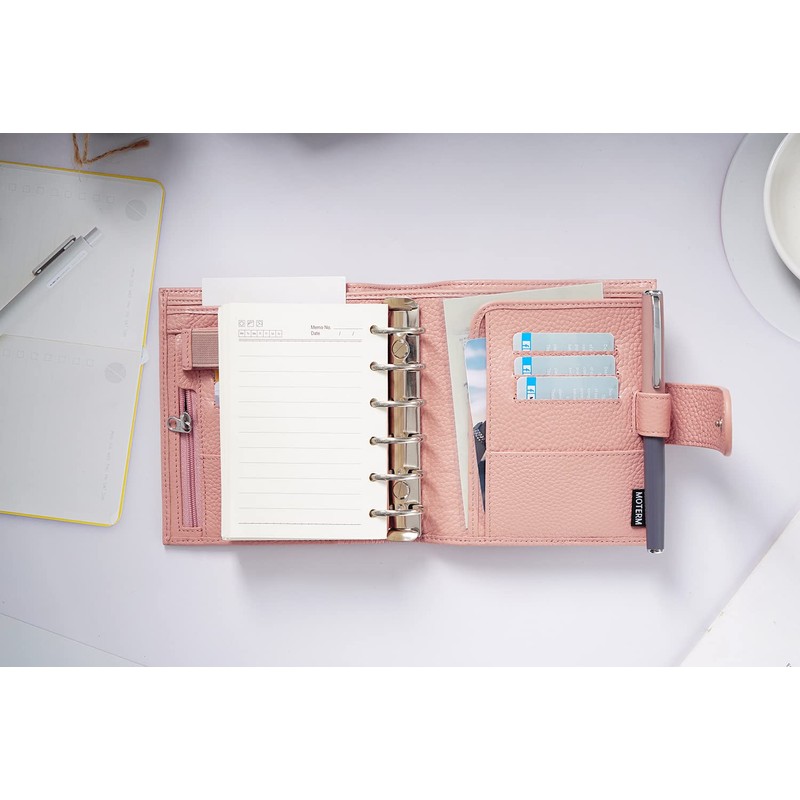 Moterm Pocket Luxe Ring Planner - Genuine Leather Binder Organiser