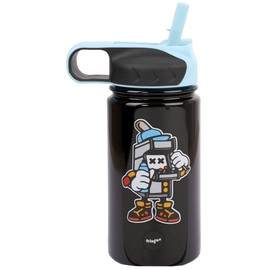 Fringoo - 350ml Toddler water bottle - Insulated Water Bottle - Stainless Steel and Straw Fliptop Durable and Cool Design - Little Gamers