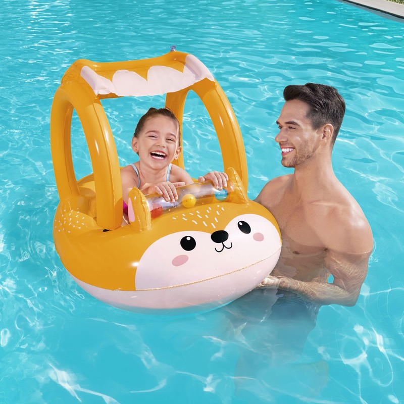 Bestway Friendly Fox Children's Inflatable Boat with Sun Protection Canopy