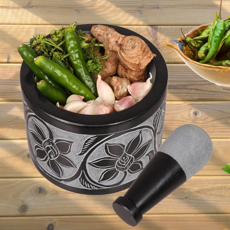 Divit Shilp Mortar and Pestle, Made of Heavy Duty Polished