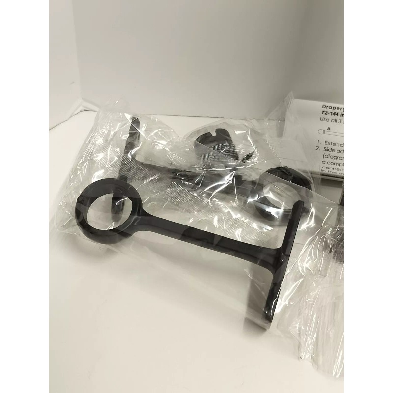 Unbranded 1" Curtain Rod 72" To 144" with Brackets Cap