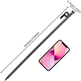 12PCS Tent Stakes Heavy Duty, 16Inch Metal Camping Stakes Tent Pegs for Outdoors Mountain-Climbing Camping Hiking