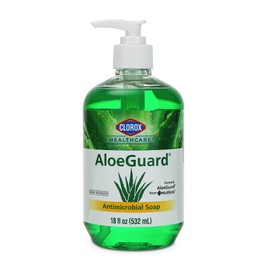 Clorox Healthcare AloeGuard Antimicrobial Liquid Hand Soap with Pump, Gentle and Moisturizing Hand Soap Bottle with Aloe Vera - Handwash for Healthcare & Everyday Use, 18 Fl Oz