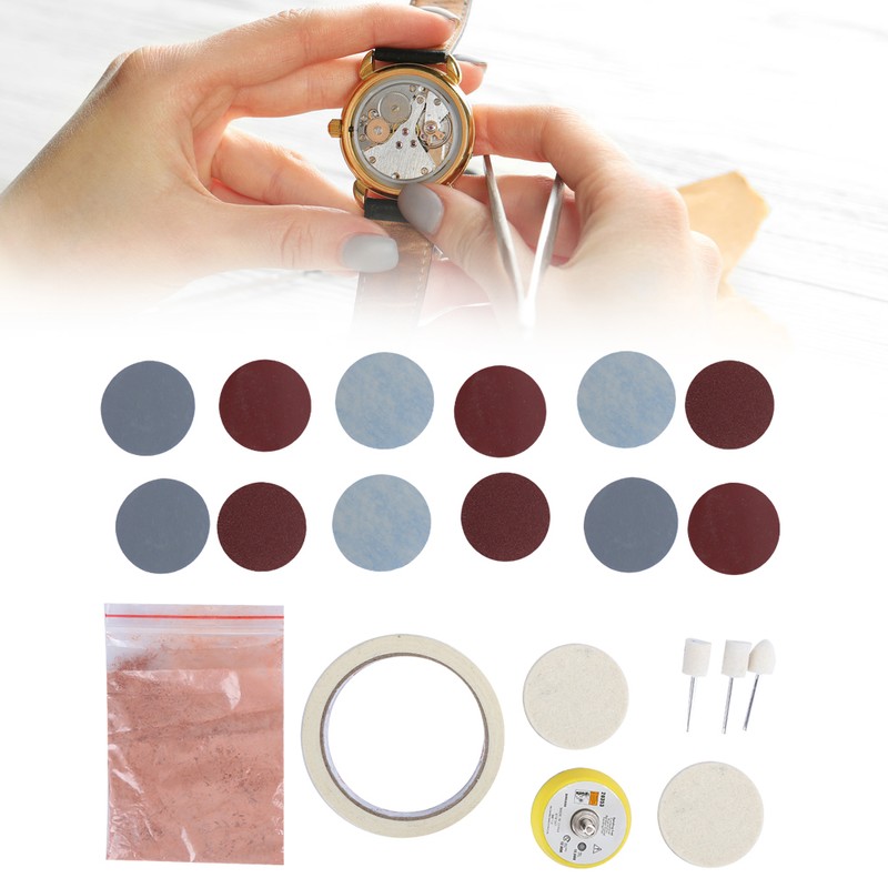20pcs / set Watch Glass Polishing Pad Felt Polishing Buffing