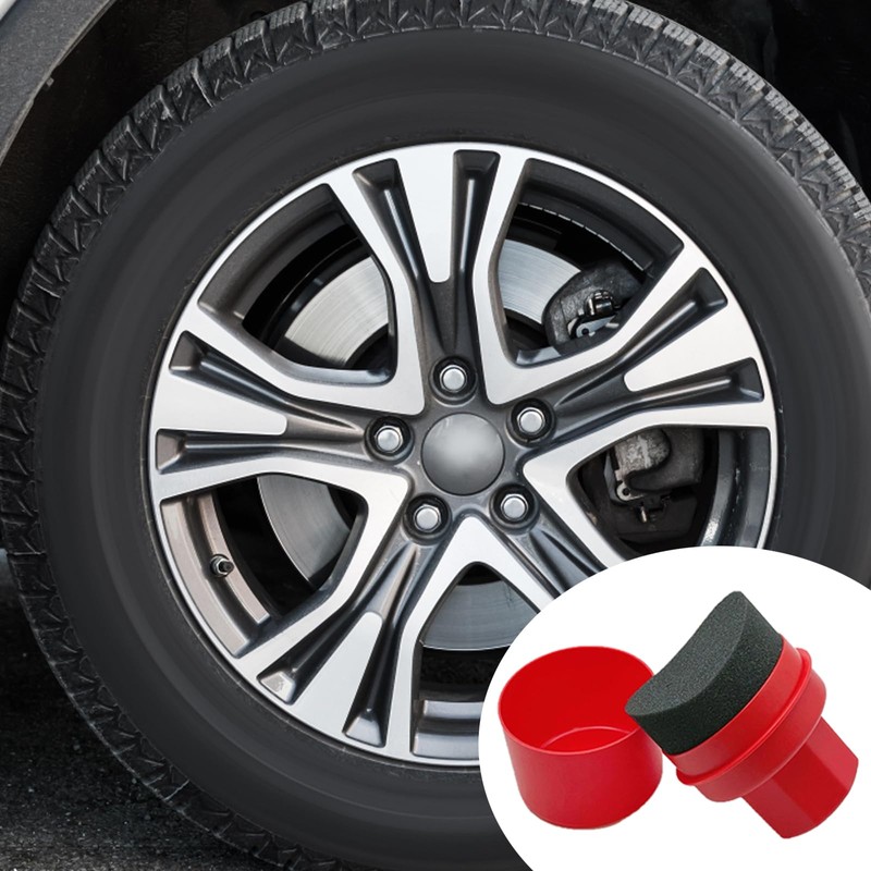 Tyre Dressing Applicator, Tyre Shine Applicator Tyre Cleaning Brush Curved