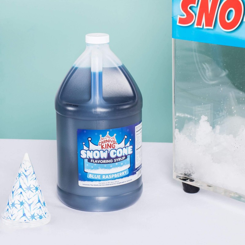 Carnival King 1 Gallon Blue Raspberry Snow Cone Syrup -