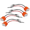 4PCS Headlight Pigtail Connector,Ceramic H4 9003 HB2 Wiring Harness Headlight