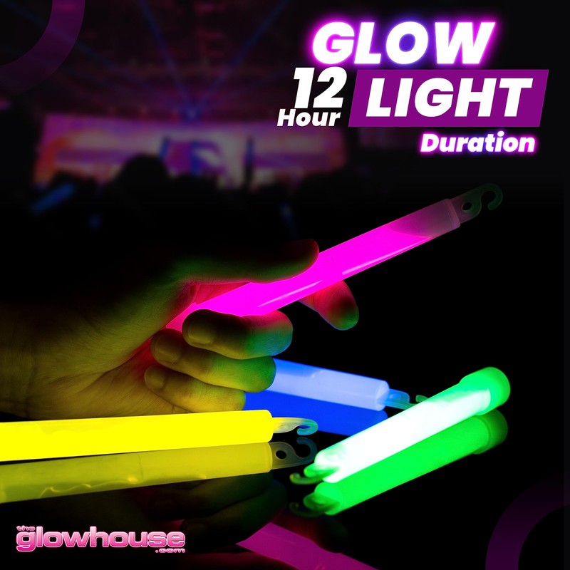 The Glowhouse 25 x 6" Premium Glow Sticks - Individually