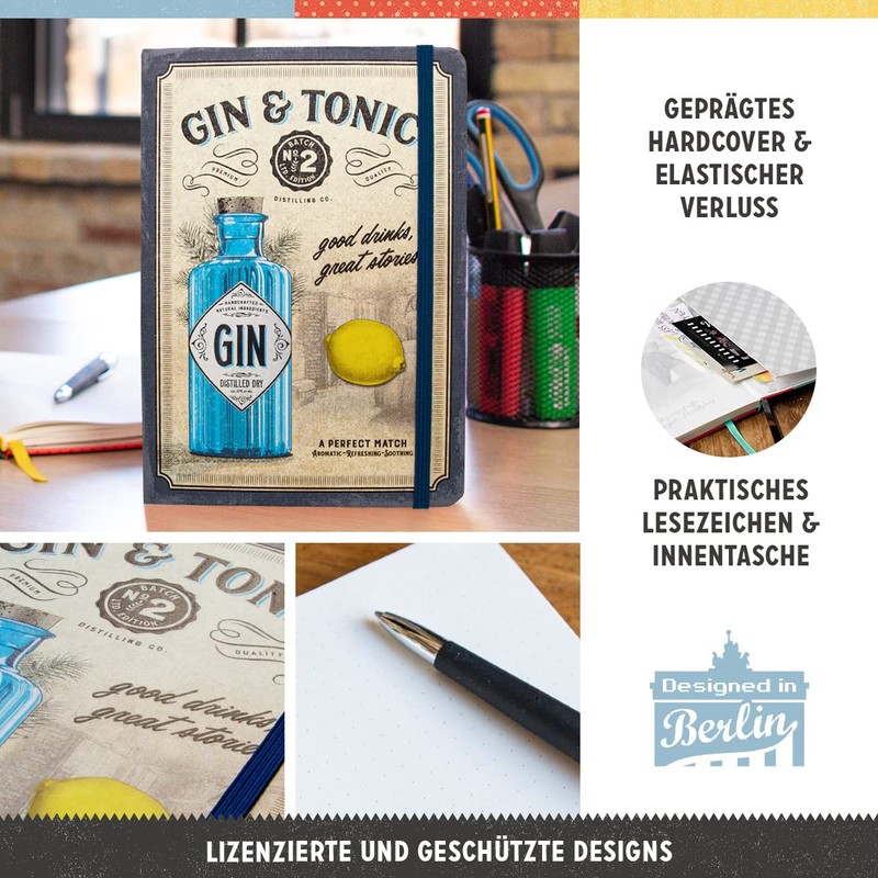 Nostalgic-Art Retro Notebook A5 Gin & Tonic - Drinks &