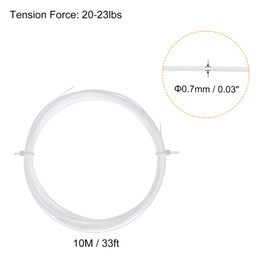 PATIKIL 10M Badminton Racket String, 6 Pack Durable Nylon Racquet Replacement Lines Thread Wire High Elastic for Badminton Training, White