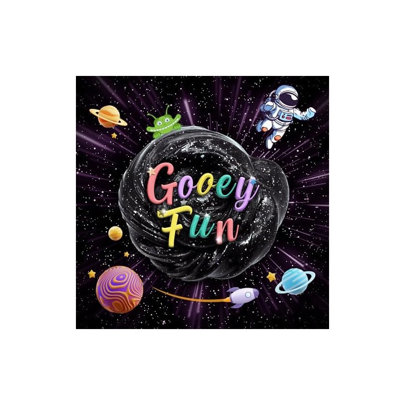 Black Nebula Galaxy Slime, recuerdos de fiesta de cumpleaños espaciales