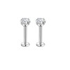 Candyfancy 16G G23 Titanium 2.5/3/4/5mm Cubic Zirconia 6/7/8/9/10/11/12mm Bar Internally