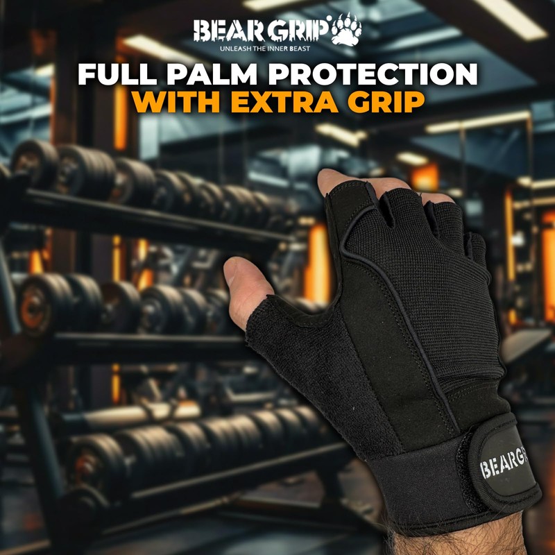 BEAR GRIP - Workout Gloves, Lightweight Breathable edition (Purple, S)