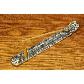 Song of India Incense Burner Boat Silver Antique 10"