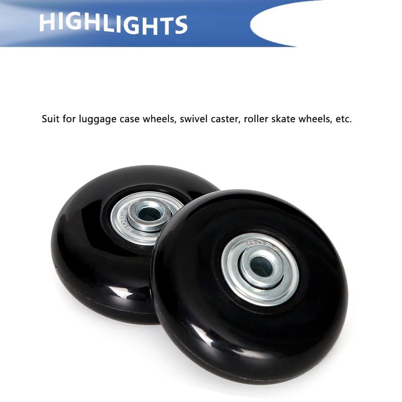 50mm Set of 4 Luggage Suitcase Replacement Wheels for Trolley