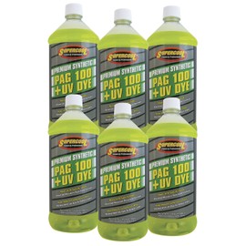 TSI Supercool P100-32D-6CP 100 PAG Viscosity Oil Plus U/V Dye, 32 oz, 6 Pack