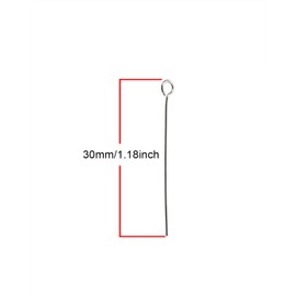 Shapenty 200PCS Mini Metal Wire Eyepins Beading Small Open Eye Head Pins Needles Bulk for DIY Craft Bead Earring Pendant Necklace Bracelet Jewelry Charm Finding Making (30mm/1.18Inch, Silver)