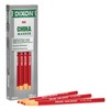 Dixon Industrial Phano Peel-Off China Marker Pencils, Red, 12-Pack (00079)