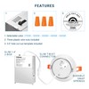 PARMIDA (6 Pack) 4 Inch LED Gimbal 5CCT Recessed Lighting,