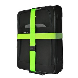Taschenmann2005 Luggage Strap Set with Additional Locking and Cross Function Suitcase Strap Eye-catching Suitcase Straps 5 cm up to 205 cm Long by taschenmann2005 Set of 2 Neon Yellow