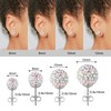 AOEDEJ Silver Ball Earrings Disco Ball Earrings for Women Crystal