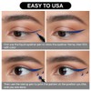evpct 1Pcs Blue Colored Winged Eyeliners Stamp, Blue Moon Face