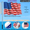 Portable Handheld Flag Pole with Clips Zip Ties,8.2Ft/2.5M Telescopic Handheld