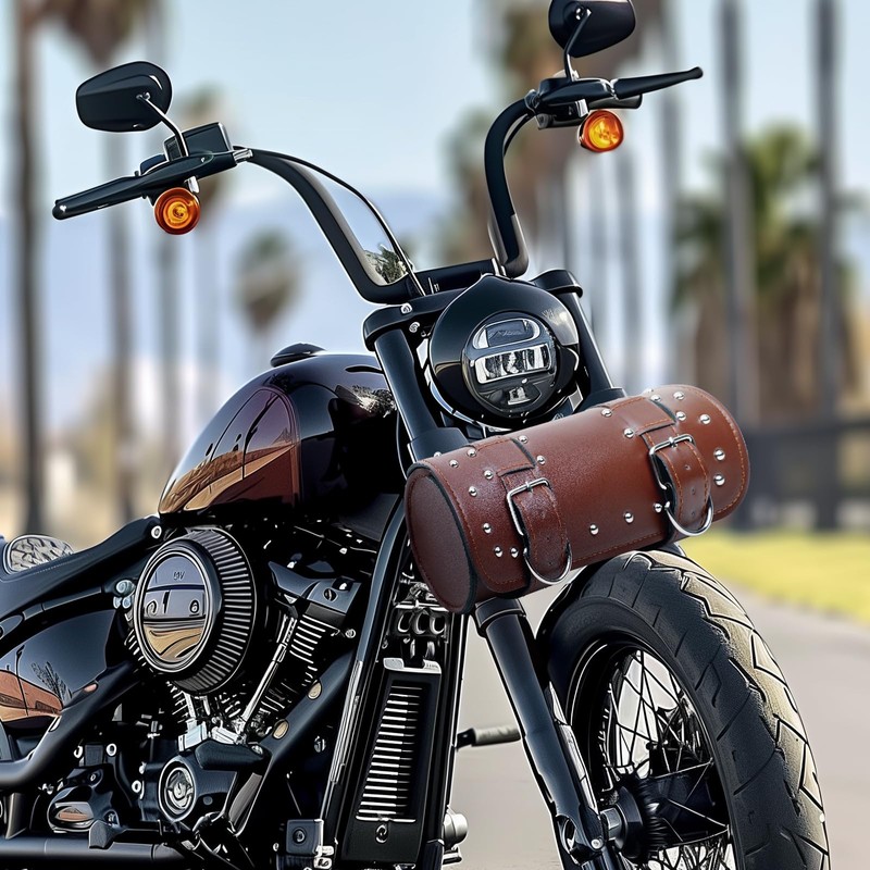 DREAMIZER Motorcycle Bag Universal Motorcycle Saddle Bags PU Leather Motorcycle