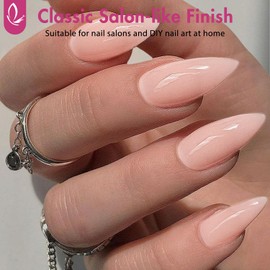 SXVME Nude Pink Gel X Nail Tips Medium Short Almond Gel X Tips Pre-colored Gel X Nails Press on Nails Pre Applied Tip Primer Soft Gel Nail Tips Natural Acrylic Fake Nails Extensions for DIY, 300Pcs