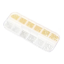 Mikinona Decorative Nail Steel Beads for Unique DIY Manicure Art Mixed Metal Charms for Elegant Nail Decoration Easy Application for Home Salon Use