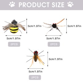 FunnAura 7 Pcs Cat Wand Set, Cat Wand Toy with 6 Pcs Cat Toys Replacement