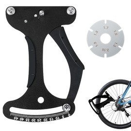 Riisoyu Spoke Tension Meter, Aluminium Alloy Bicycle Spoke Tensioner Adjustment Tool with Comparison Table of Tensions Bicycle Spokes Tension Meter for Bicycle Tyres Spokes, Black