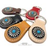 H.N.Z rclk-001 Men's Key Chain, Cowhide Leather, Concho, Native Key