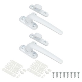 PATIKIL Aluminum Alloy Window Handle, 2pack Casement Window Lock Internal and External Sliding Door Window Handle Locks for Vertical & Horizontal Sliding Windows, White (Left Hand)