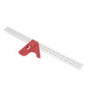 18 Inch Woodworking Edge Ruler with Fixator Serrated Design Angle