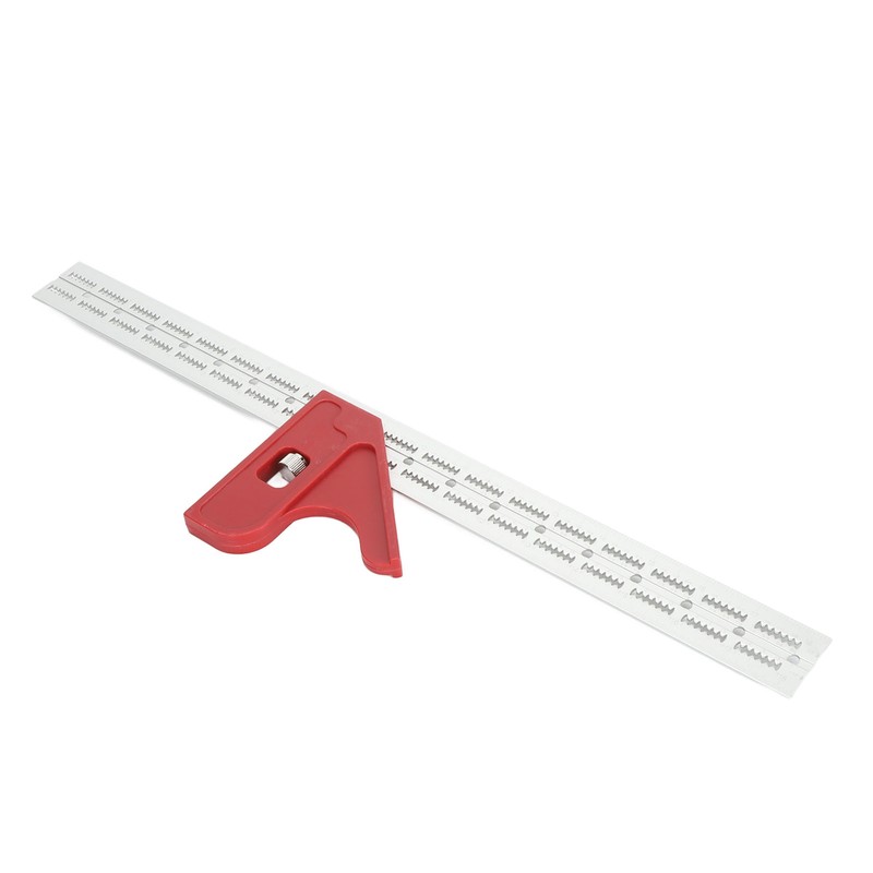 18 Inch Woodworking Edge Ruler with Fixator Serrated Design Angle