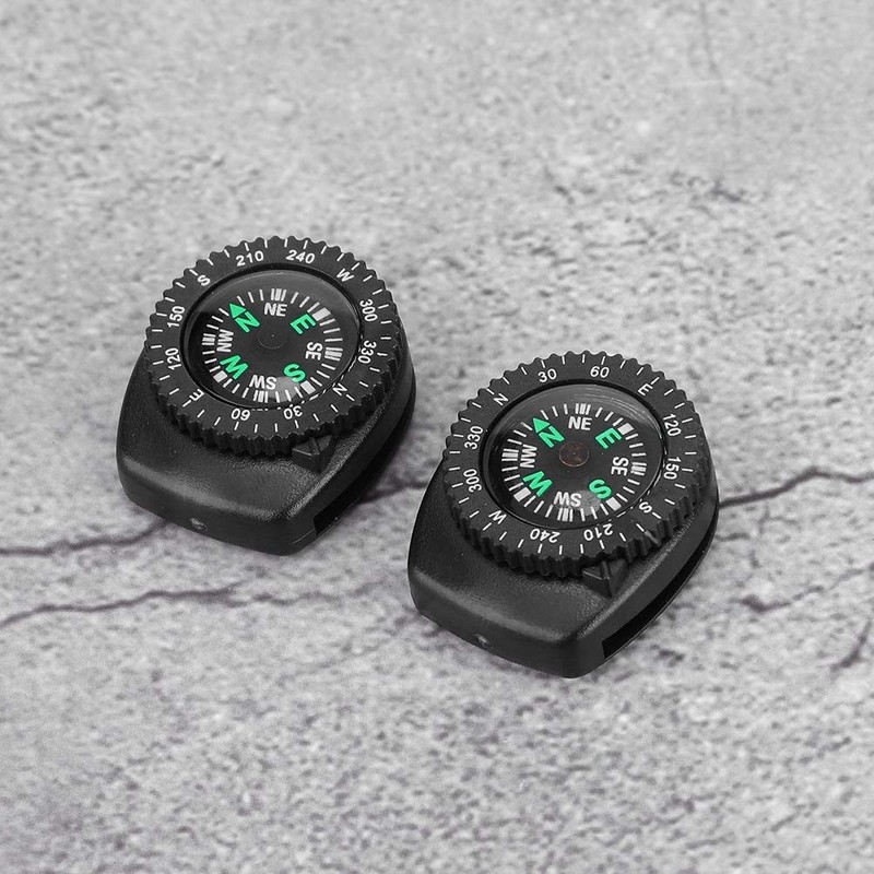 VGEBY Compass 2pcs Watch Shape Compass Portable Watch Band Slide