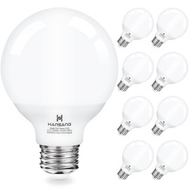 hansang Vanity Light Bulb 5000K Daylight 8 Pack G25 LED Globe Light Bulb for Bathroom Vanity Mirror Decorative,E26 Medium Base, 5W 60W Incandescent Equivalent,500LM,Non-dimmable