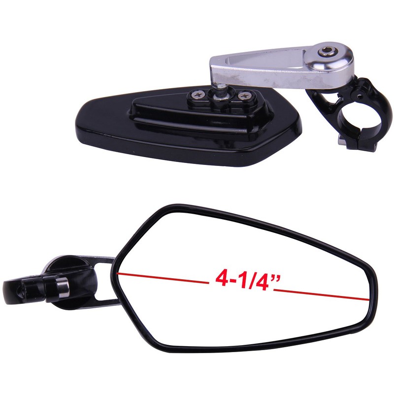 MotorToGo One Pair Silver Stem Black House CNC 7/8" Handlebar
