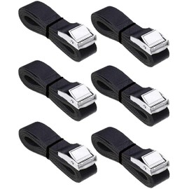 Amtake Cargo Tightening Belt, Luggage Fastening Belt, 6.6 ft (2 m), Bike Attachment Belt, Width 1.0 inches (25 mm), Set of 6