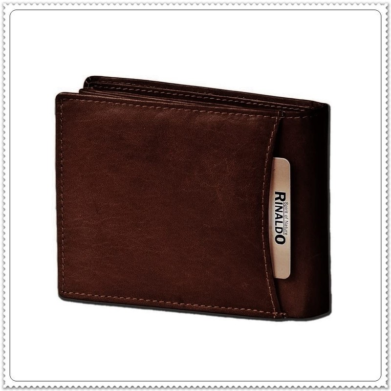 Leather Men's Wallet (262B), brown, Classic