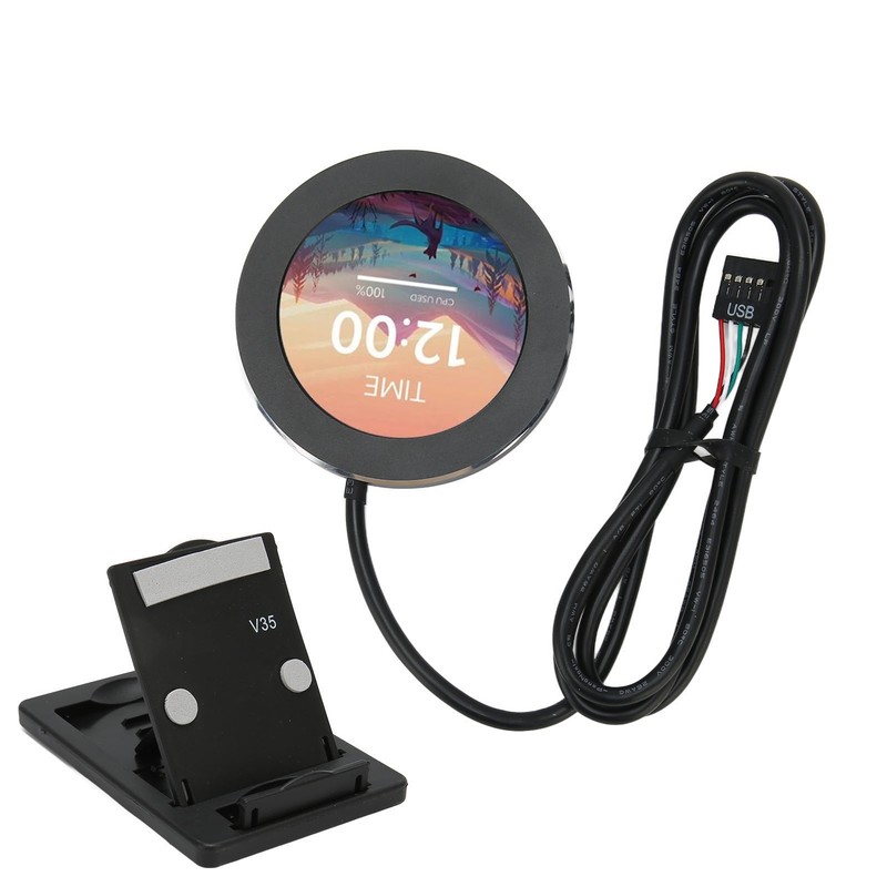 Liquid Cooler LCD Screen 2.1in IPS Round 480x480 Dimmable Multifunction