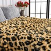 HOMORE Fluffy Leopard Blanket, Plush Cheetah Print Throw Blankets Soft