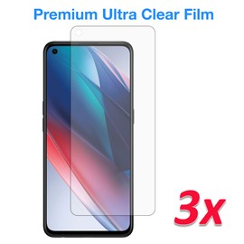 MEZON [3 Pack] Ultra Clear Screen Protector Film for OPPO Find X3 Lite – Case Friendly, Shock Absorption (OPPO Find X3 Lite, Clear)